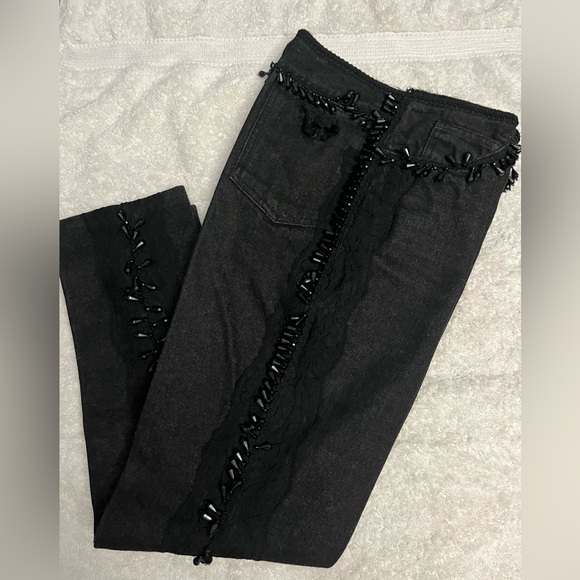 ‼️ONE OF A KIND! Pura Lana Vergine Stunning Embellished Blazer, Bustier and Jean - Picture 8 of 15